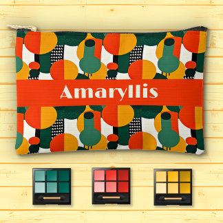 Bright Retro Abstract Circles Accessory Bag