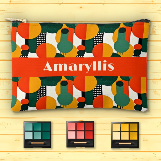 Bright Retro Abstract Circles Accessory Bag (Creator Uploaded)