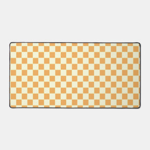 Bright Retro Chequerboard Design Desk Mat