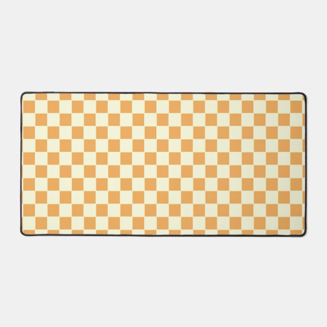 Bright Retro Chequerboard Design Desk Mat (Front)