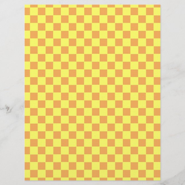 Bright Retro Chequerboard Design Flyer (Front)