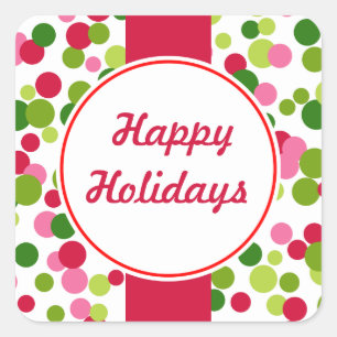 Bright Retro Christmas Stickers