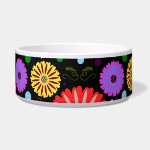 Bright Retro Floral Pattern Colourful Folk Art