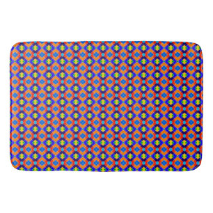 Bright Retro Tile Design Bath Mat