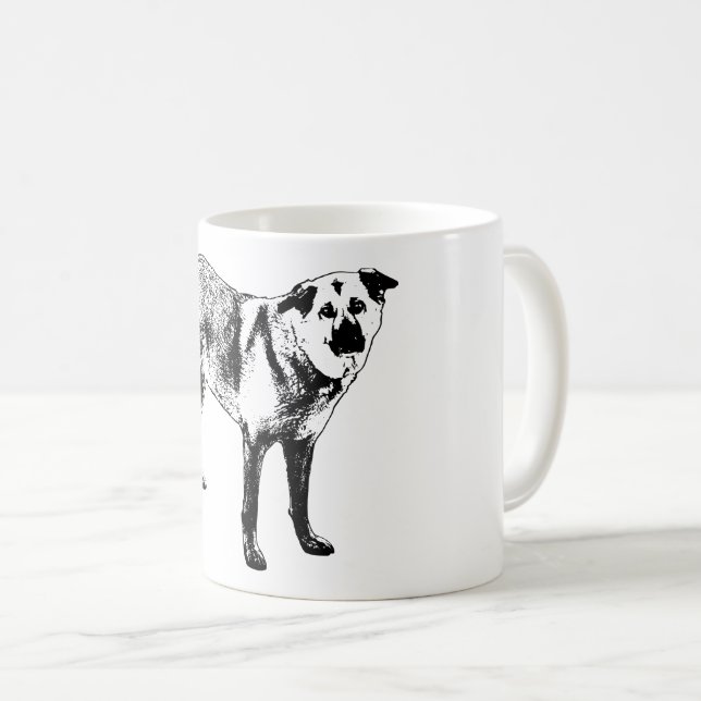 bright ridge calm, tibetan mix coffee mug (Front Right)