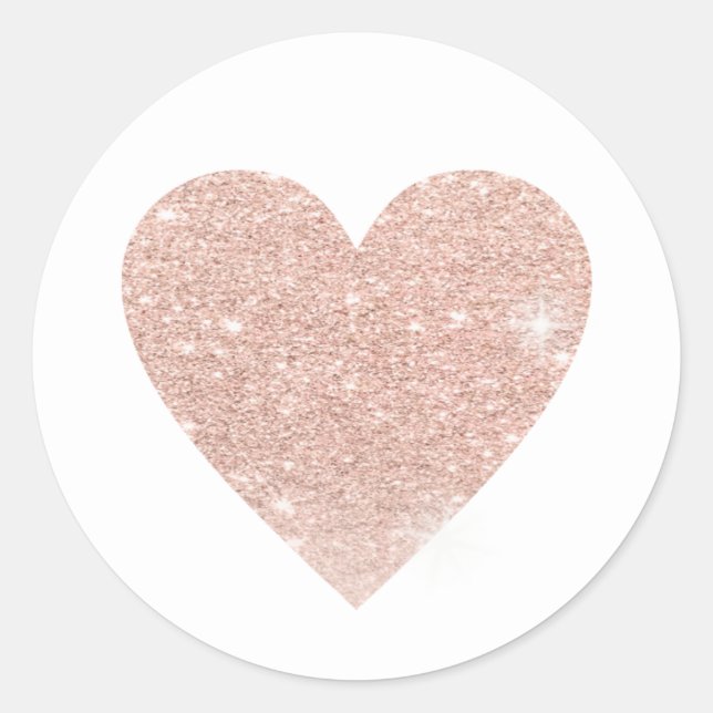 bright rose heart of love  classic round sticker (Front)