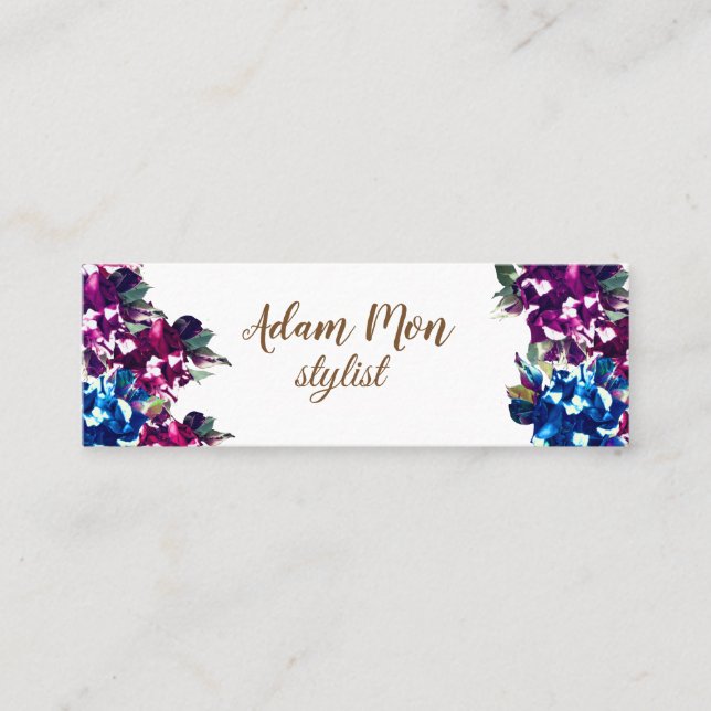 Bright Roses Mini Business Card (Front)