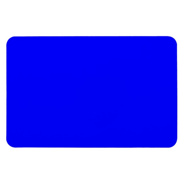 Bright Royal Blue Solid Trend Colour Background Magnet (Horizontal)