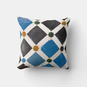 Bright Rustic Style Mosaic Patterned Photo Cushion