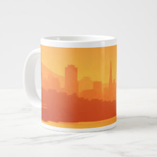 Bright San Francisco sunset. Large Coffee Mug