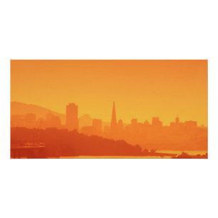 Bright San Francisco sunset. Poster