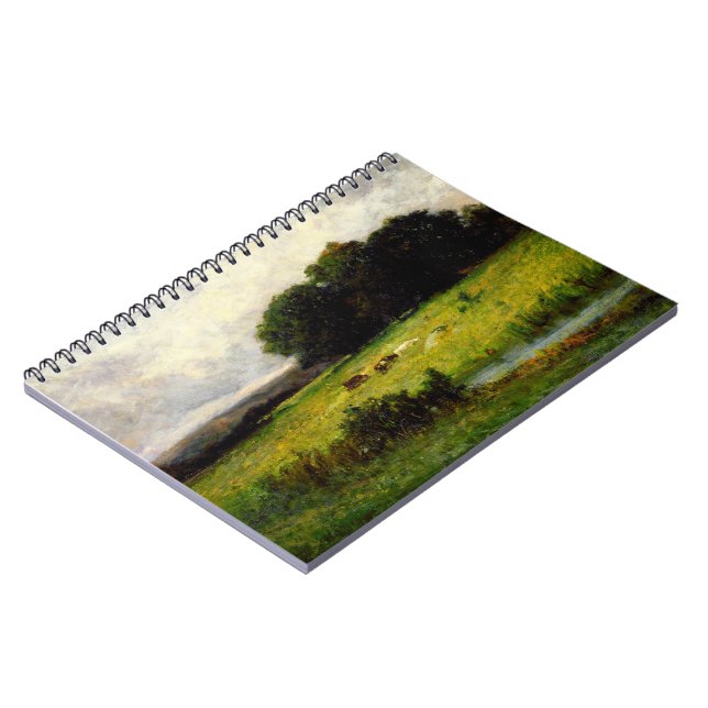 Bright Scene of Cattle near Stream - Edward Mitche Notebook (Left Side)