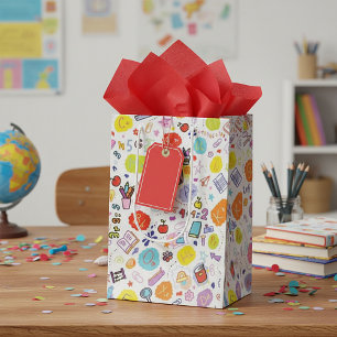 Bright school theme  medium gift bag