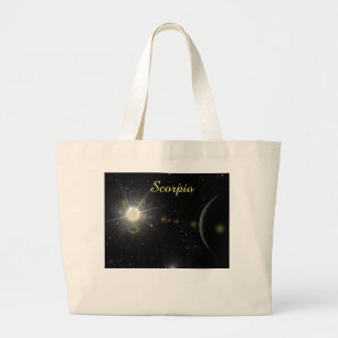Bright Scorpio Large Tote Bag