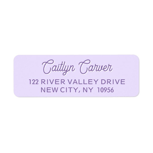 Bright Script Purple Trendy Personalised (Front)