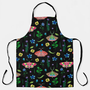 Bright seamless pattern with multicolored butterfl apron