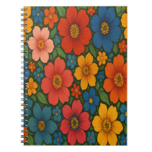 Bright Seamless Wildflower Pattern  Notebook