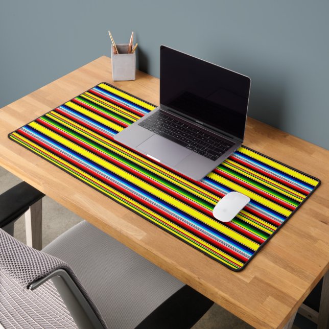 Bright serape stripes desk mat (Office 2)