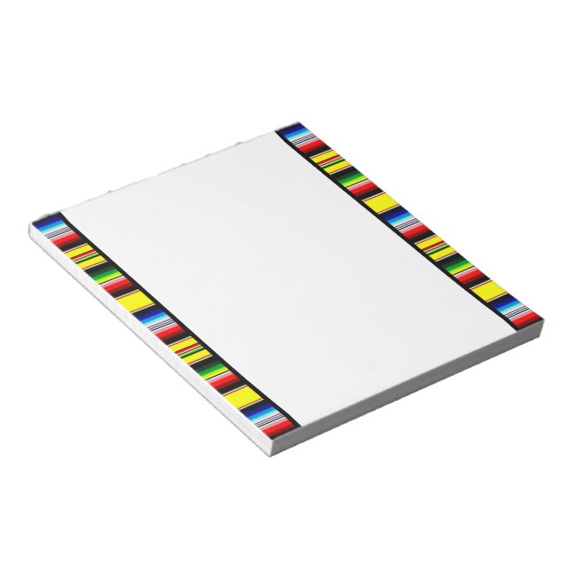 Bright serape stripes notepad (Angled)
