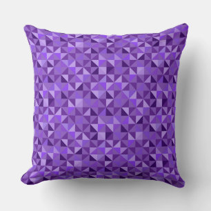 BRIGHT SHADES OF PURPLE GEOMETRIC PATTERNS CUSHION