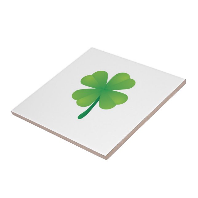 Bright Shamrock Saint Patrick's Tile (Side)