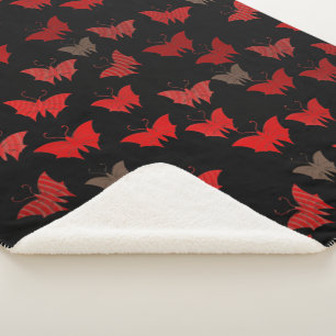 bright, shiny, butterflies, exclusive + pattern, sherpa blanket