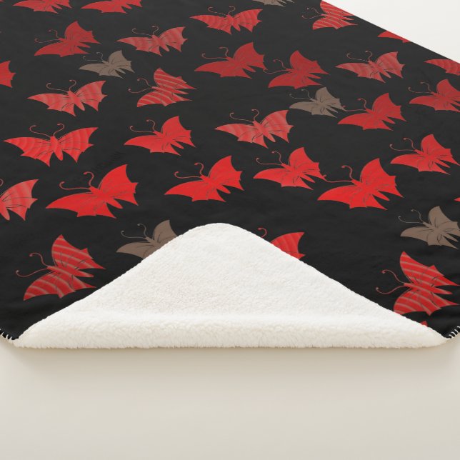 bright, shiny, butterflies, exclusive + pattern, sherpa blanket (3/4)