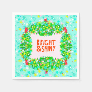 Bright & Shiny Wreath Napkin