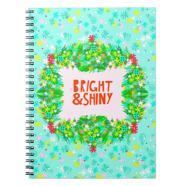 Bright & Shiny Wreath Notebook (Front)