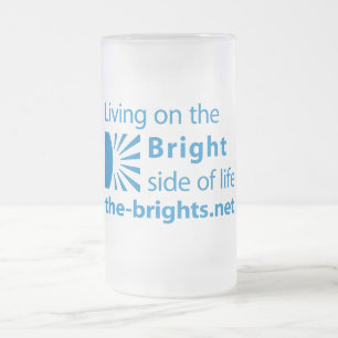 Bright Side Frosted Glass Beer Mug