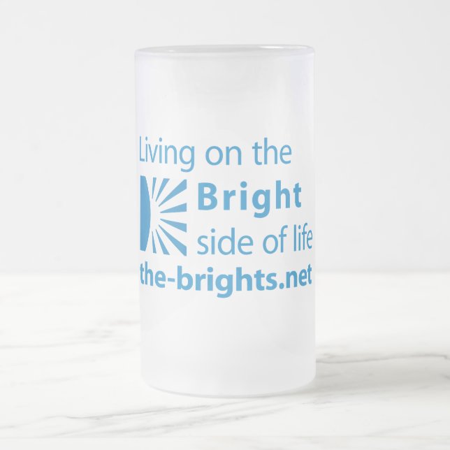 Bright Side Frosted Glass Beer Mug (Center)