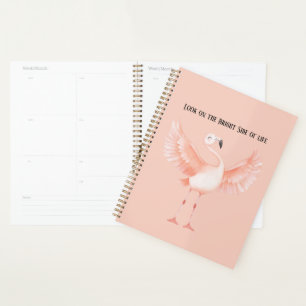 Bright Side of Life Pink Flamingo Planner
