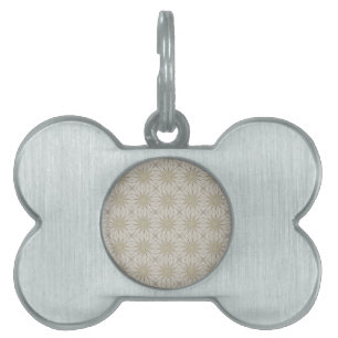 Bright Silver Christmas Stars Pet Tag