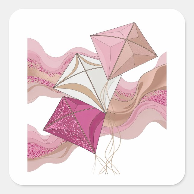 Bright Silver KITE FESTIVAL Sticker Graphic (Front)