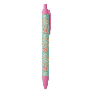 Bright Sketch Floral Pattern Black Ink Pen