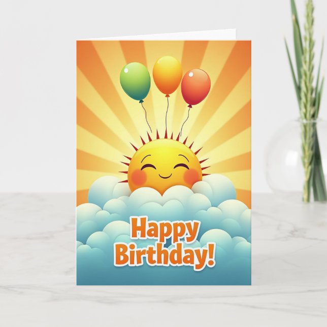 Bright Sky Birthday Card (Front)