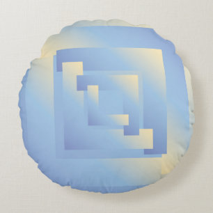 bright sky colours round cushion
