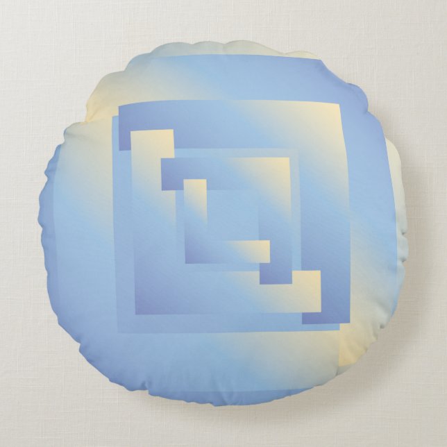 bright sky colours round cushion (Front)