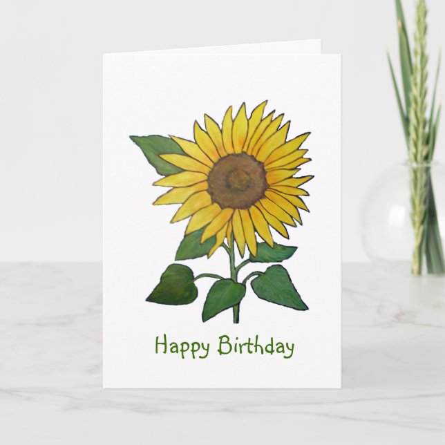 Bright Smiles Sunflower Birthdays Card (Front)