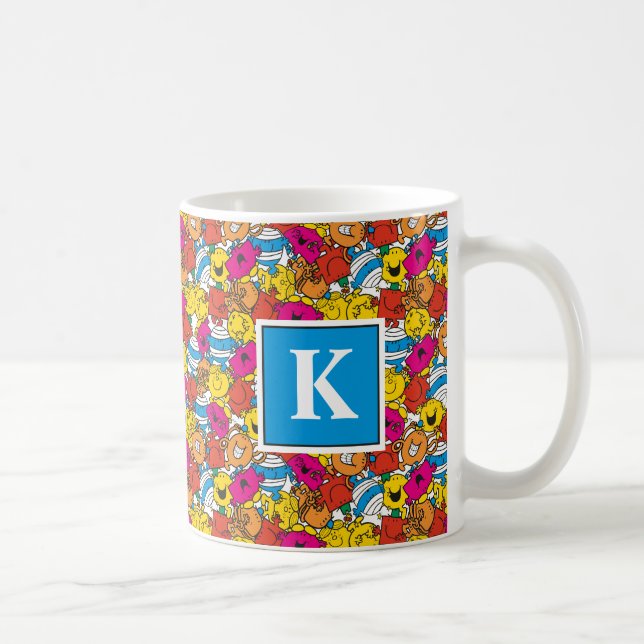 Bright Smiling Faces | Monogram Coffee Mug (Right)