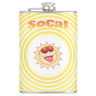 Bright Smiling SoCal Sun Hip Flask