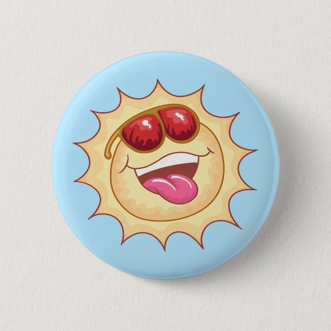 Bright Smiling Sunshine 6 Cm Round Badge (Front)