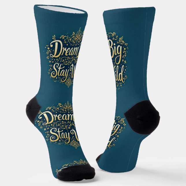 Bright Socks Dream Big Stay Wild 0044006 (Angled)