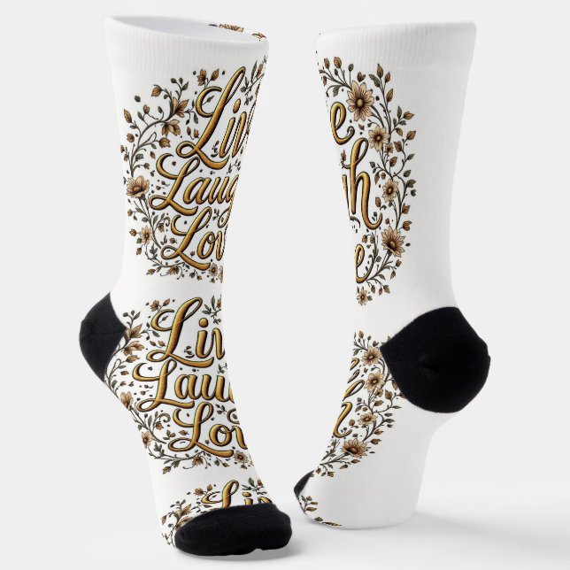 Bright Socks Live Laugh Love 0044028 (Angled)