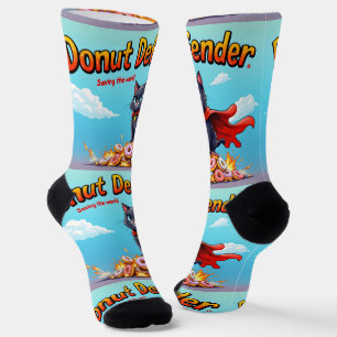 Bright Socks RANDOPIX Donut Defender Cat 0039515