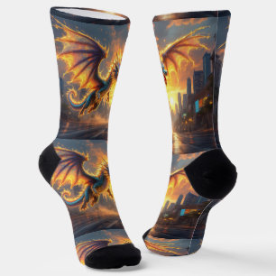 Bright Socks RANDOPIX Golden Dragon 0039521