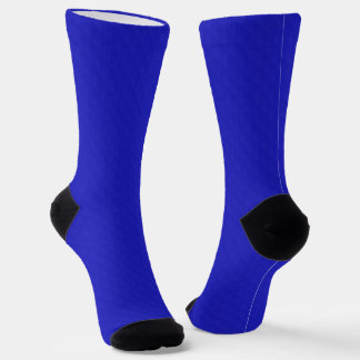 Bright Solid neon blue textured. Socks