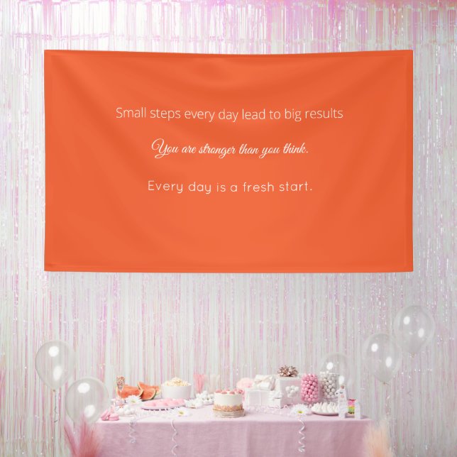Bright Solid Orange Background  Banner (Party)