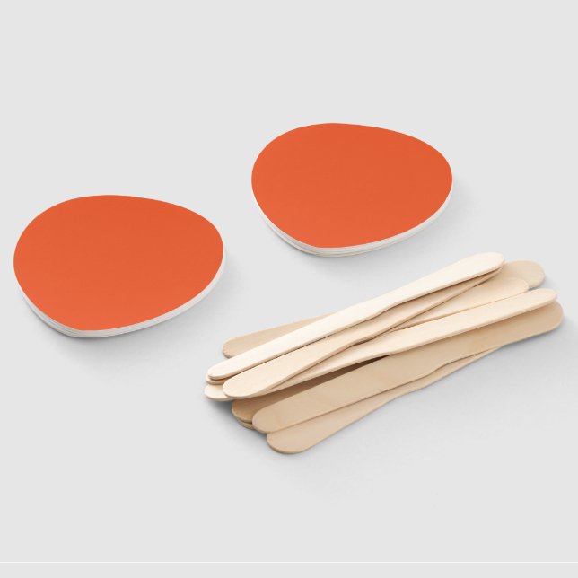 Bright Solid Orange Background  Hand Fan (Non-assembled)