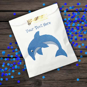 Bright Sparkle Blue Jumping Dolphin Birthday Favour Bags